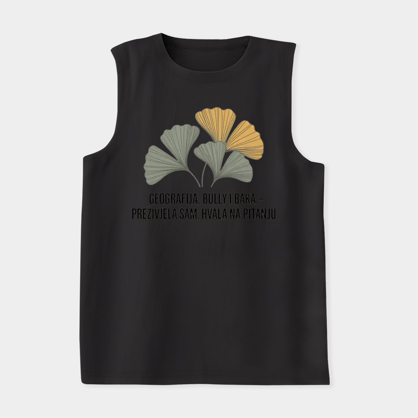Vintage Ginkgo Resilience Slogan Women's Soft Tank Top