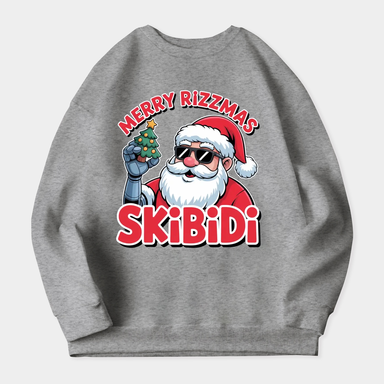merry rizzmas skibidi Women's Crewneck Sweatshirt