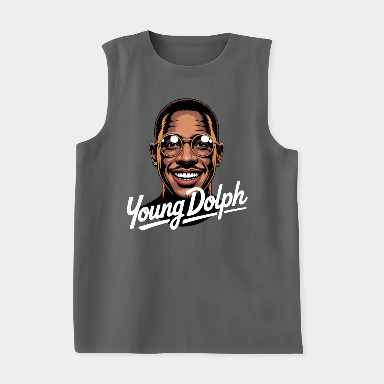 Young Dolph Face Retro Women's Soft Tank Top