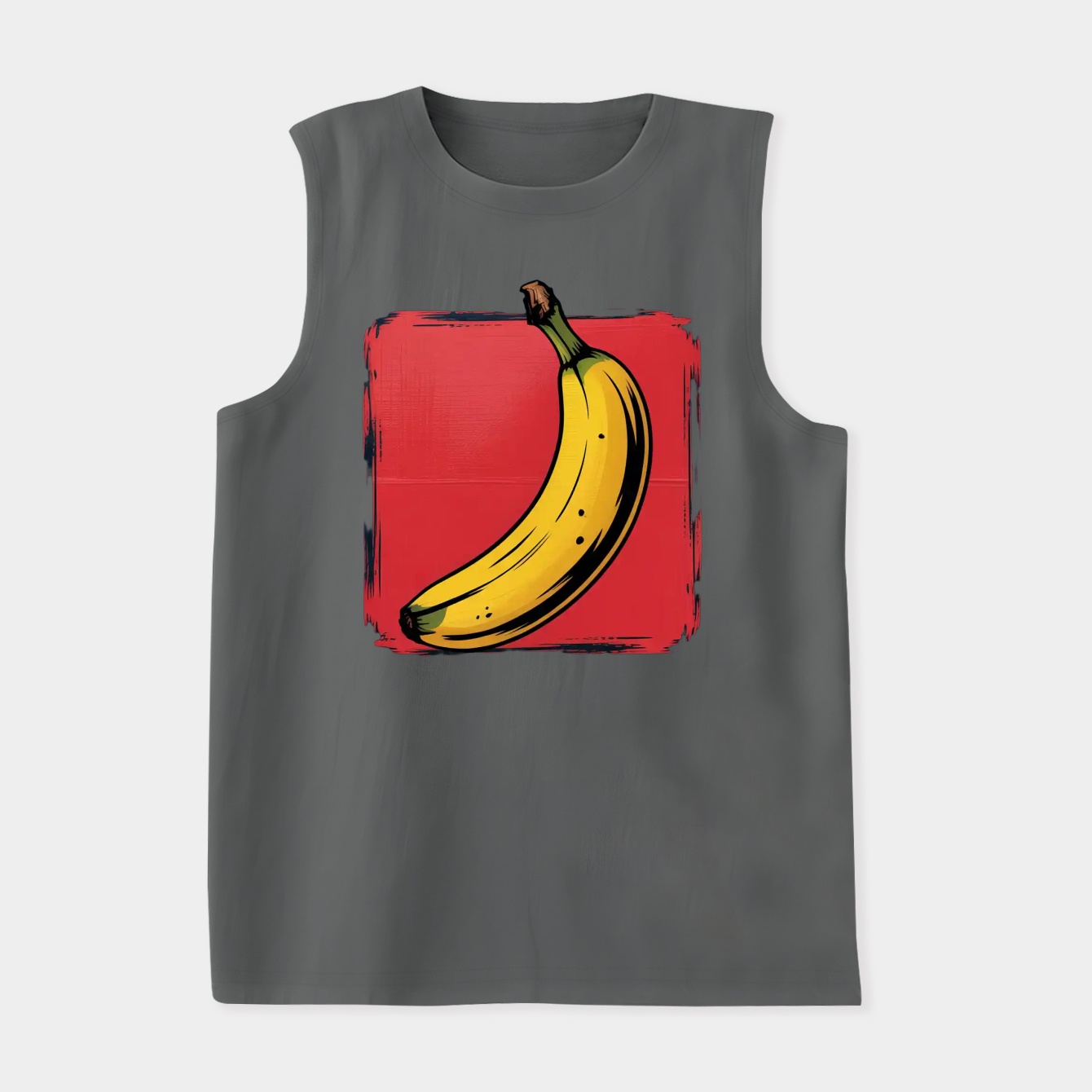 Pop Art Banana over red background Women's Soft Tank Top