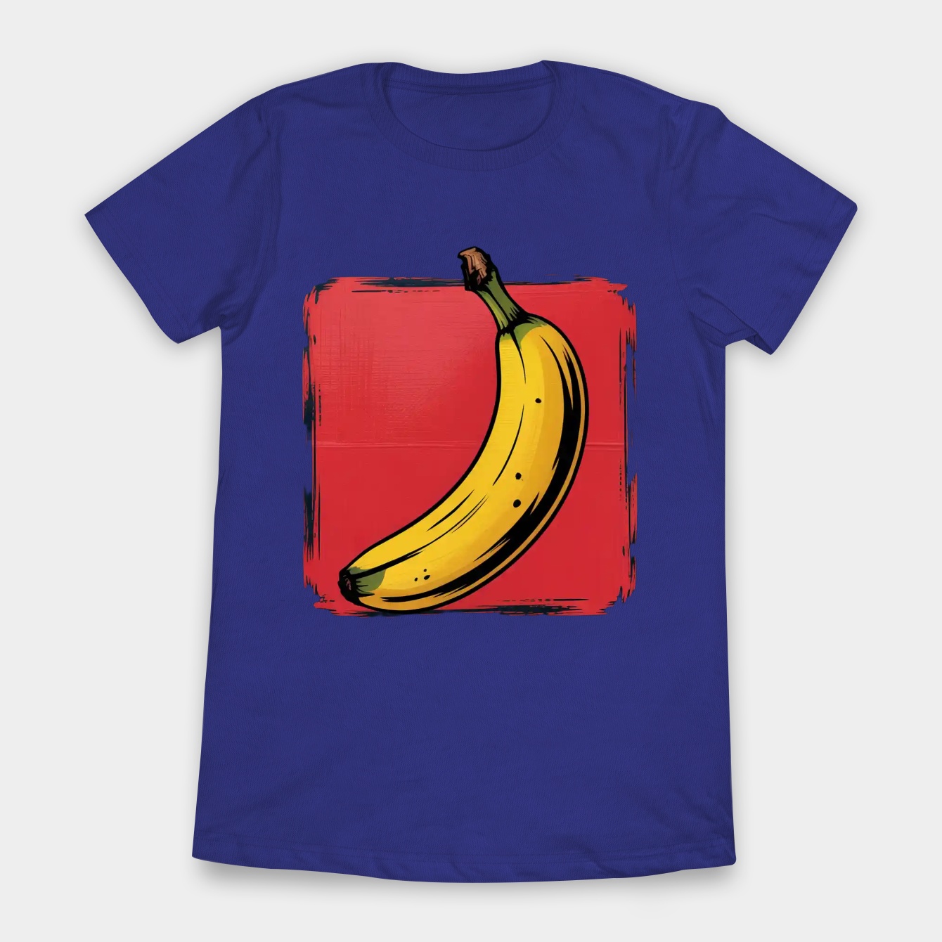 Pop Art Banana over red background Women's T-Shirt