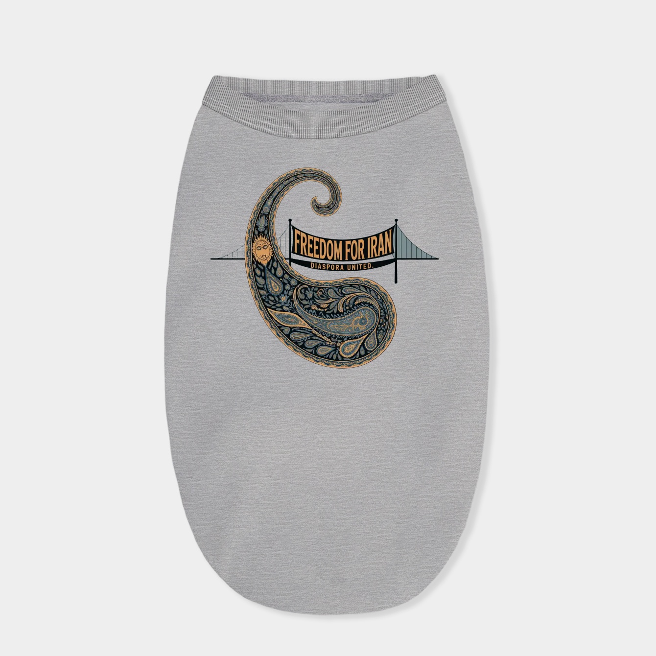 Freedom for Iran Paisley Emblem Dog Shirt