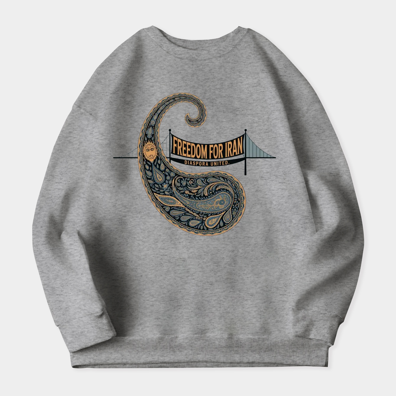 Freedom for Iran Paisley Emblem Women's Crewneck Sweatshirt