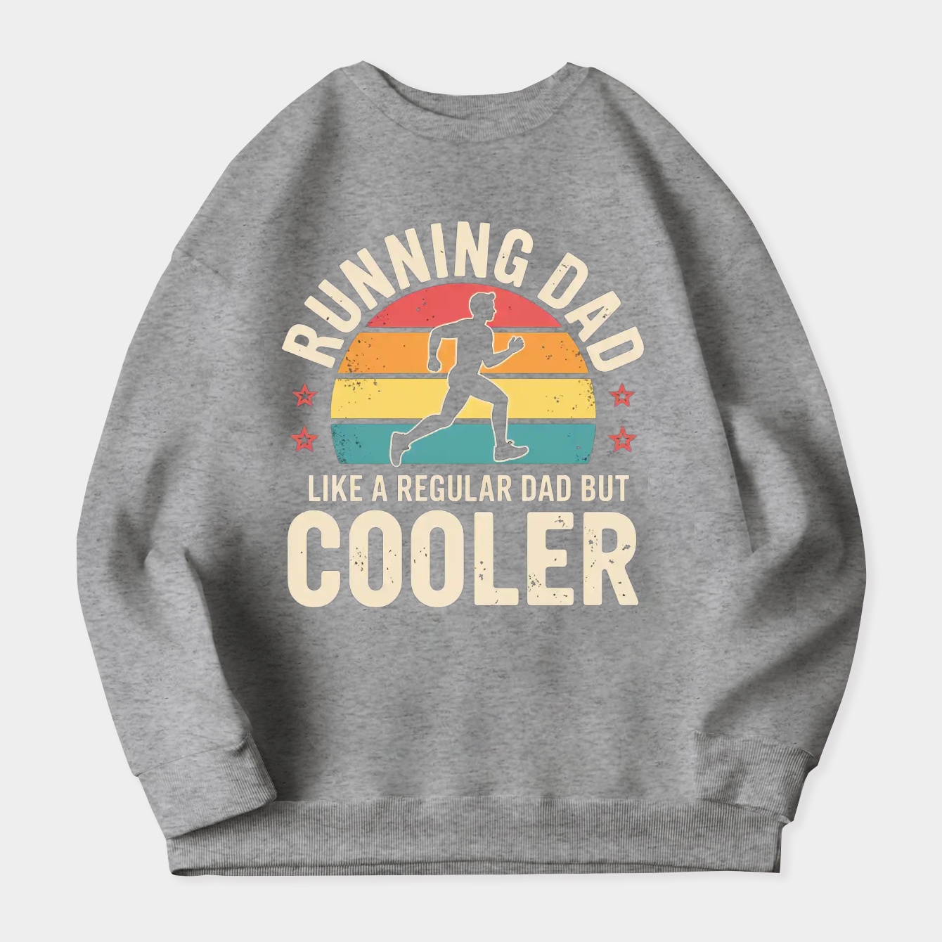 Running Dad Like A Regular Dad But Cooler Retro Women's Crewneck Sweatshirt