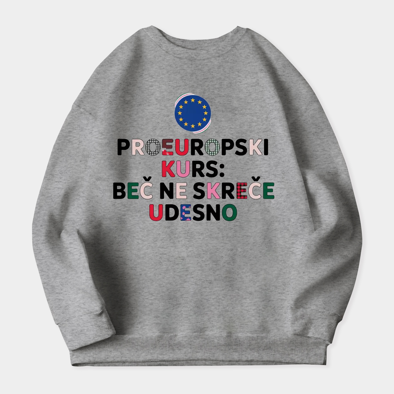 Pro-European Vienna Stays Center Women's Crewneck Sweatshirt