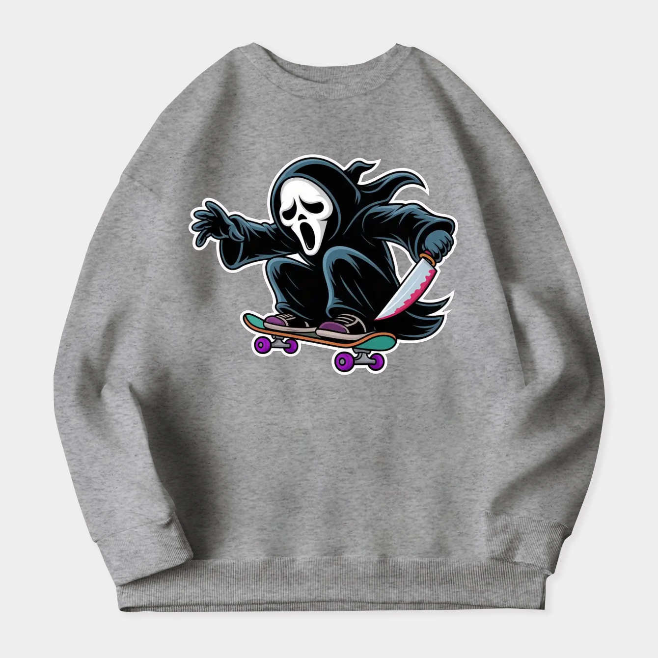 ghostface skate Women's Crewneck Sweatshirt