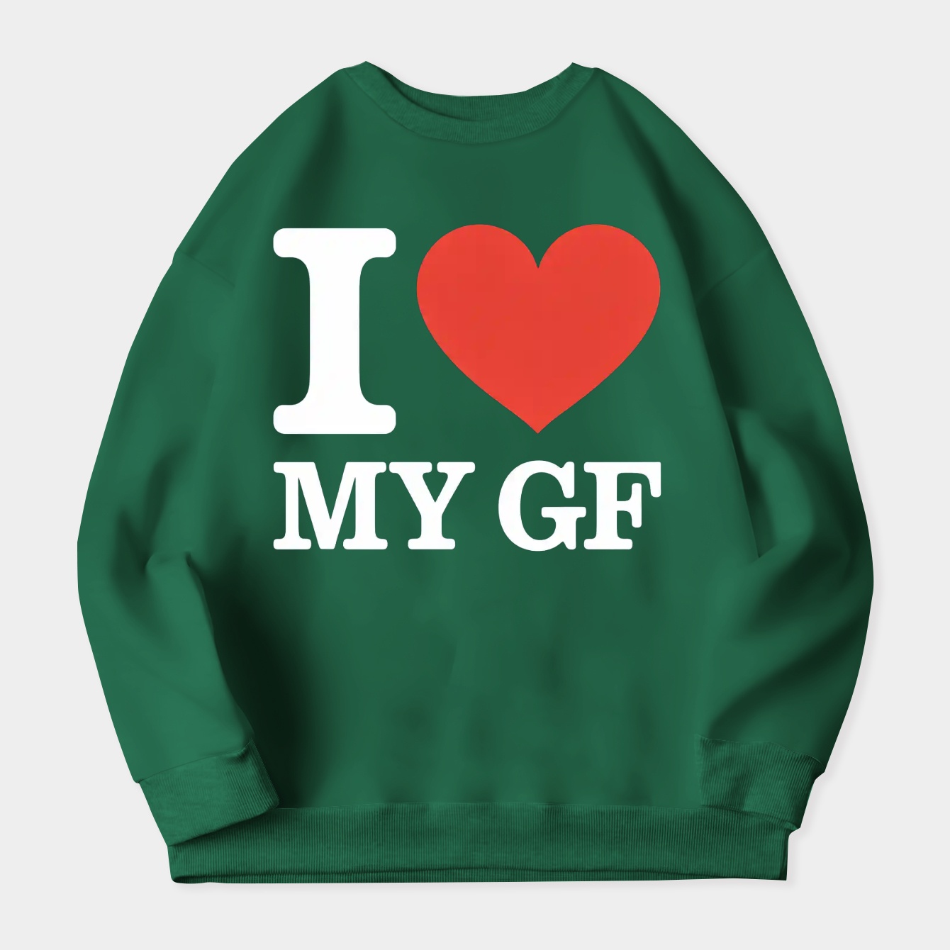 I Love My GF - Cute Relationship Design Women's Crewneck Sweatshirt