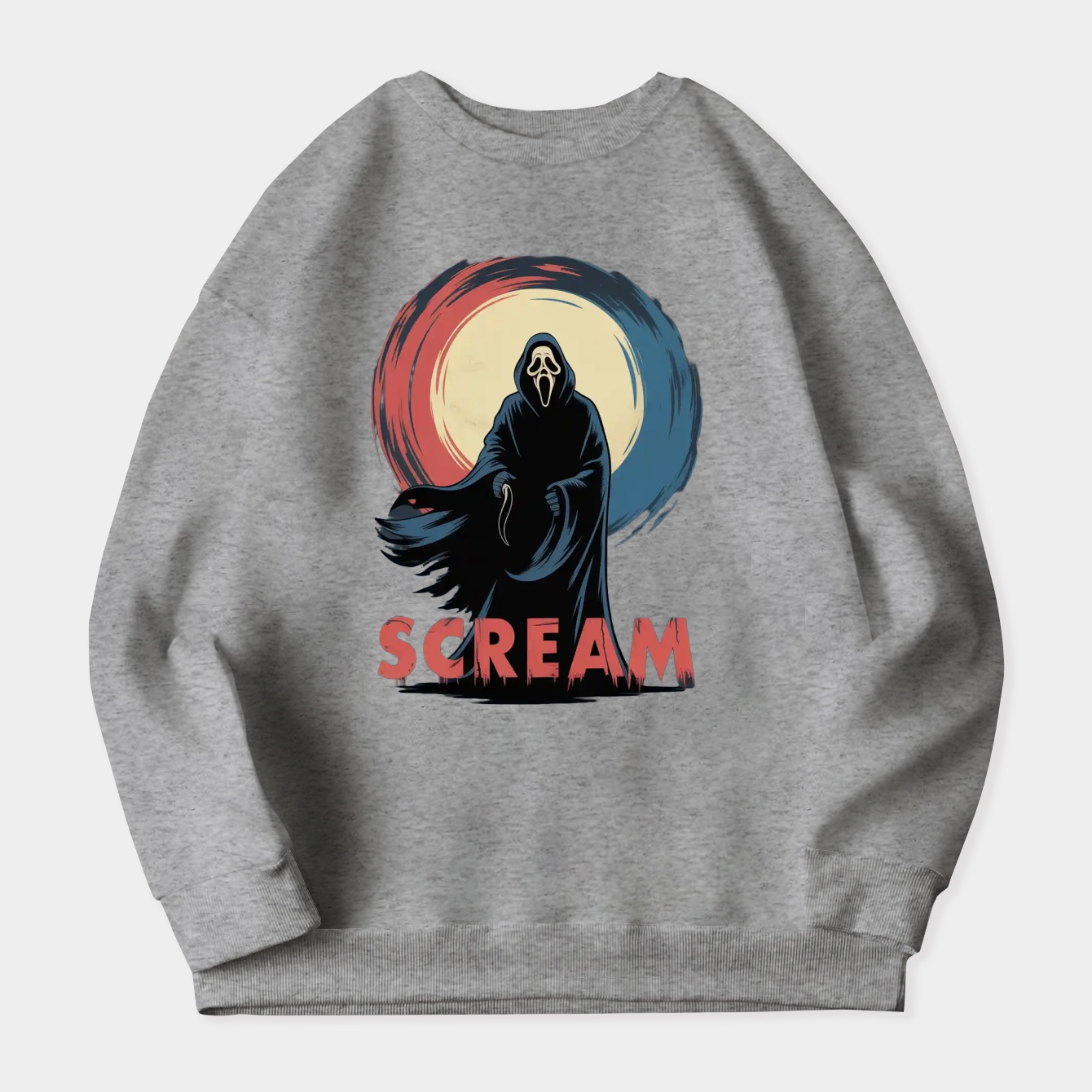 ghostface scream moon night Women's Crewneck Sweatshirt
