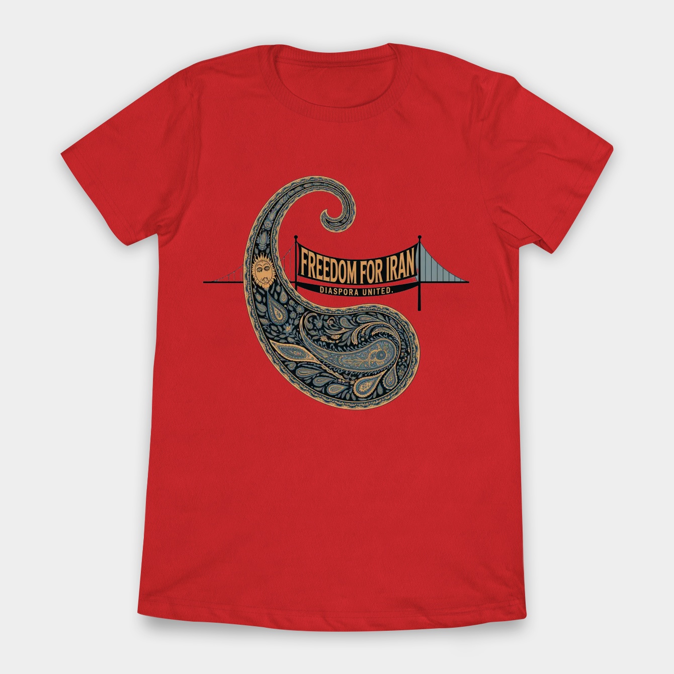 Freedom for Iran Paisley Emblem Women's T-Shirt