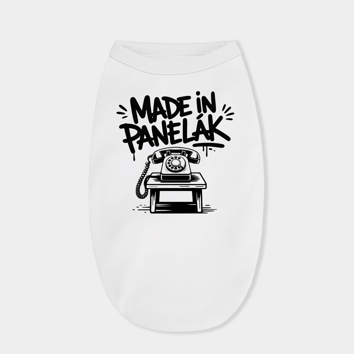 Made in Panelák Street Phone Dog Shirt
