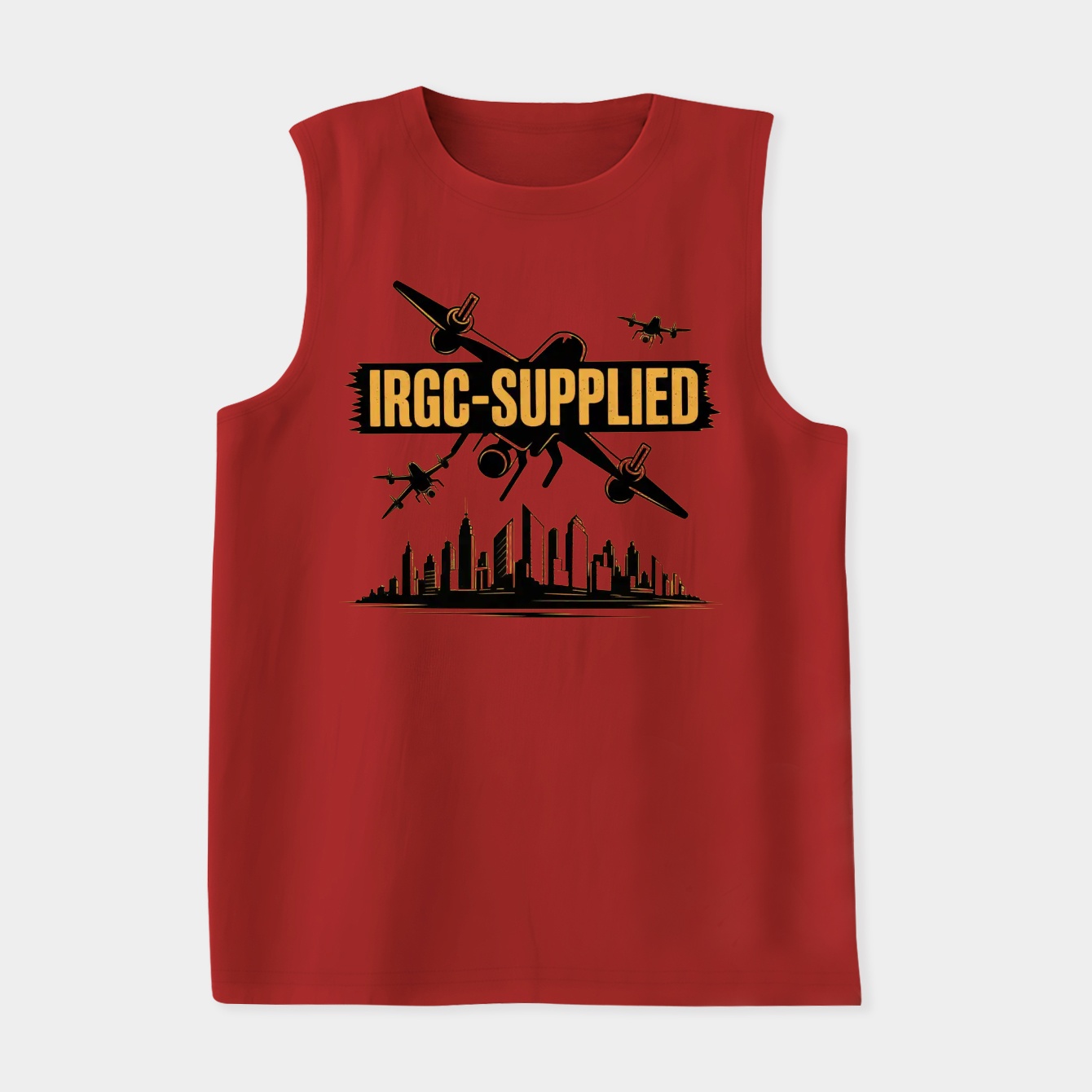 Falling IRGC-Supplied Drones Over City Women's Soft Tank Top
