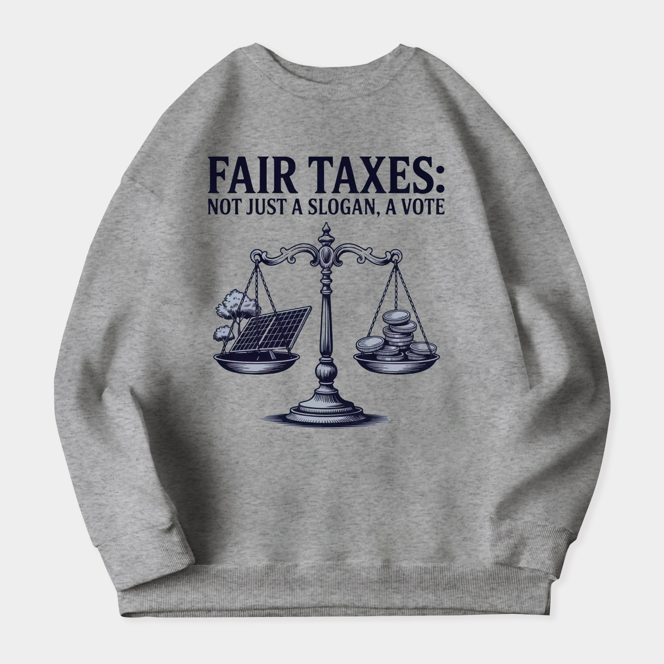 Fair Taxes Balance the Future Women's Crewneck Sweatshirt