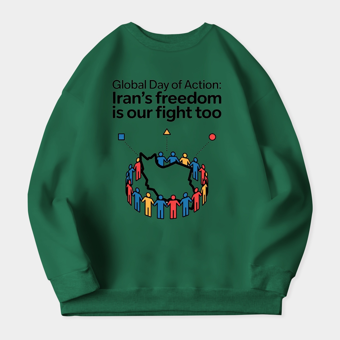 Global Day of Action for Iran Women's Crewneck Sweatshirt