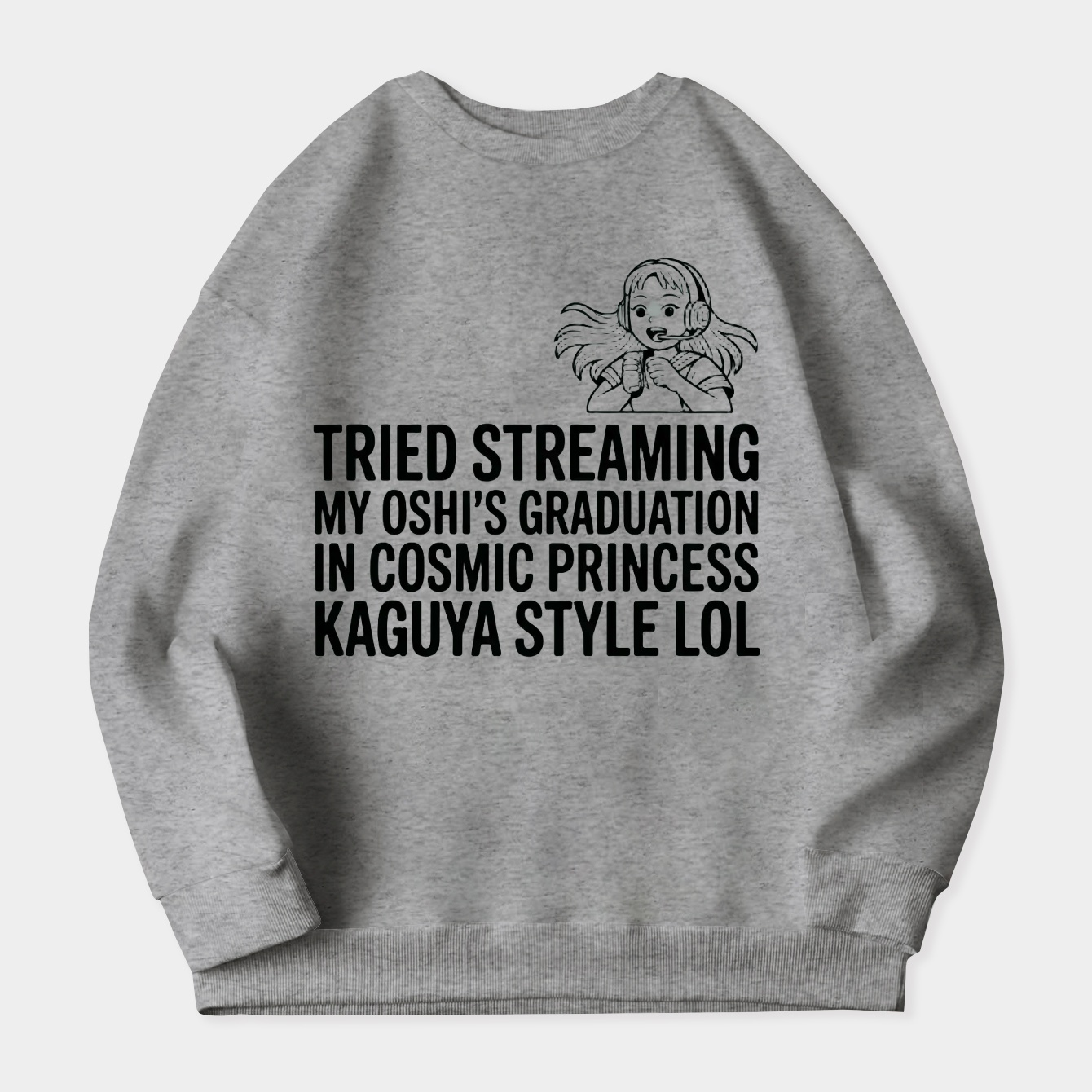 Cosmic Kaguya VTuber Graduation Stream Women's Crewneck Sweatshirt