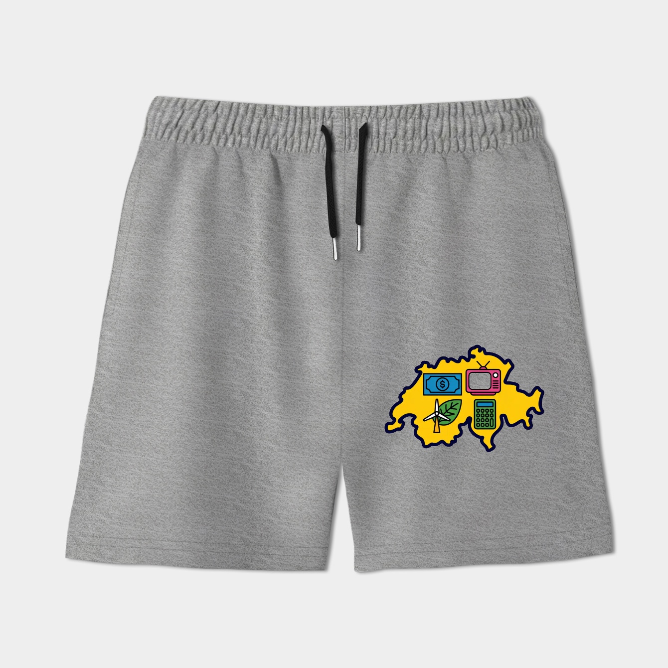 Swiss Economy Icons Map Women's Shorts