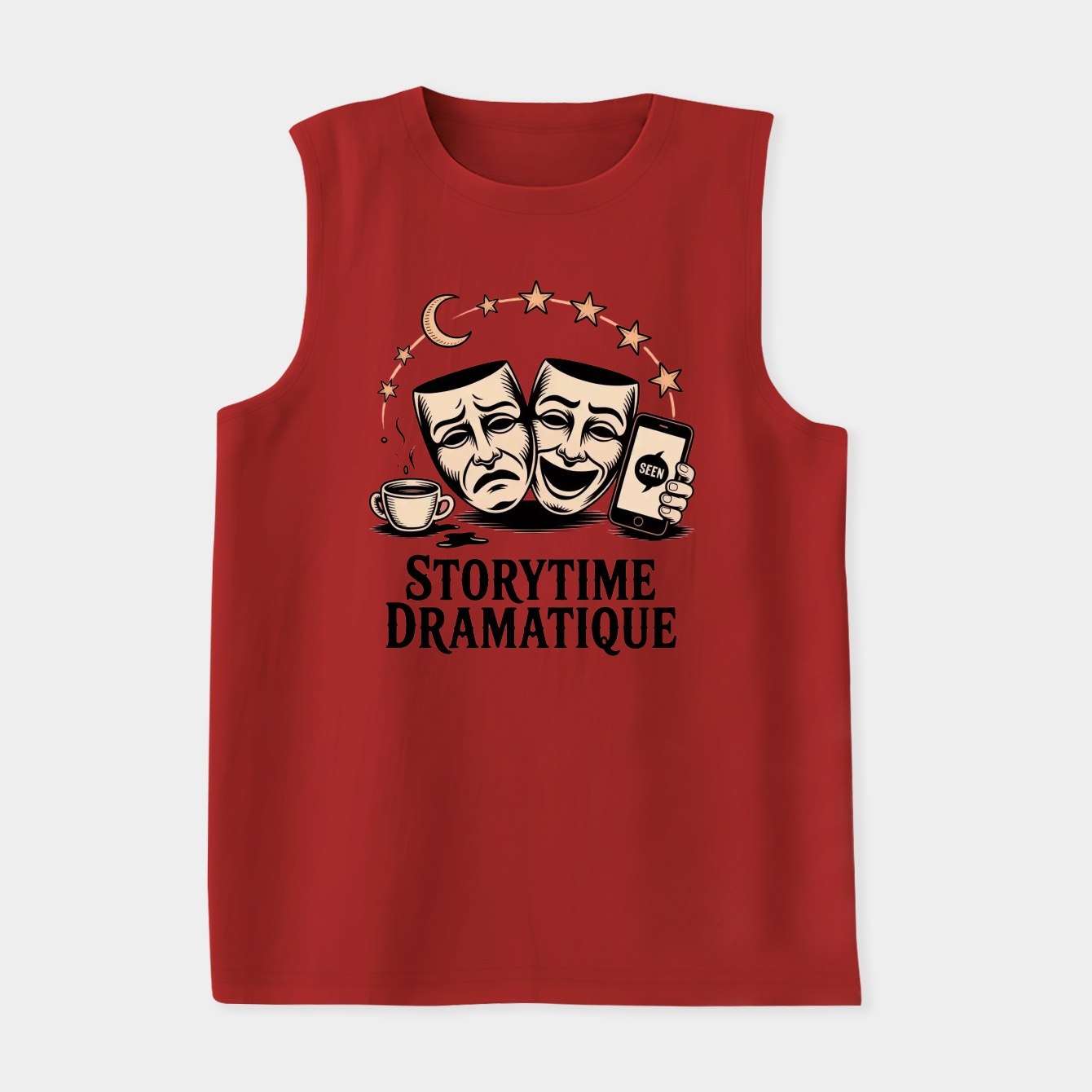 Storytime Dramatique Theater Masks Women's Soft Tank Top