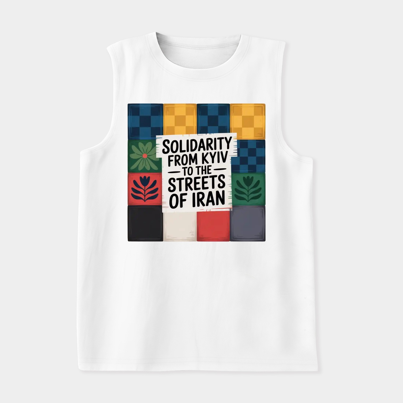 Solidarity from Kyiv to Iran Women's Soft Tank Top