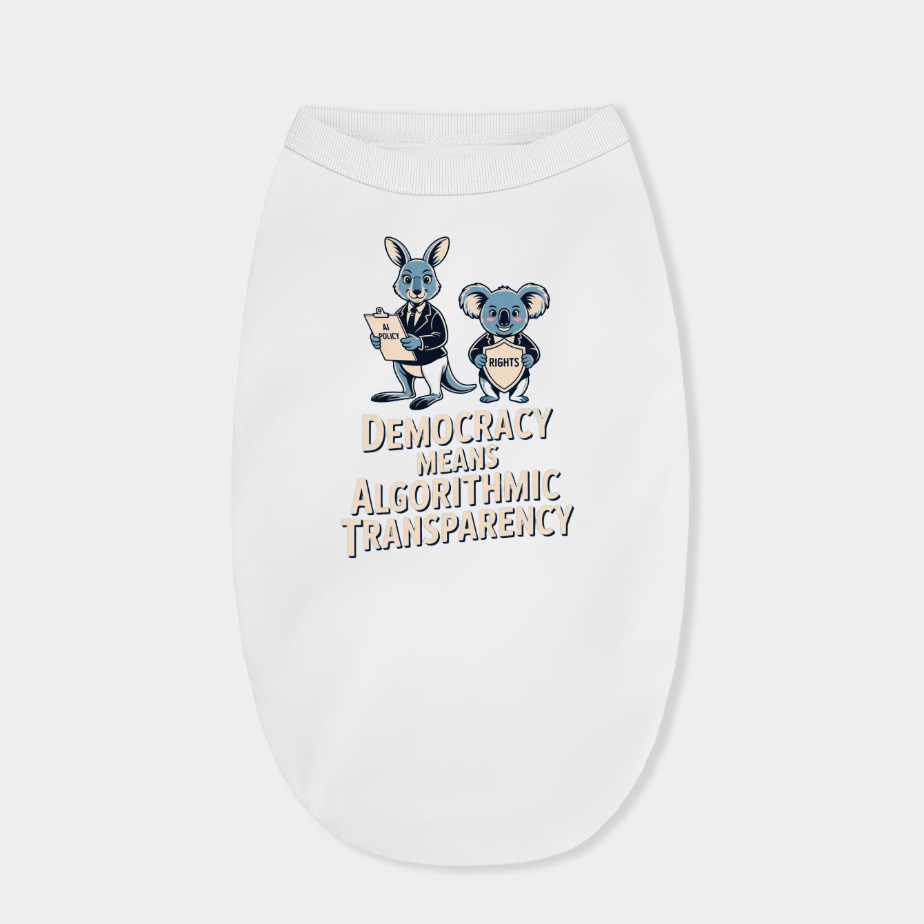 Democracy Means Algorithmic Transparency Dog Shirt
