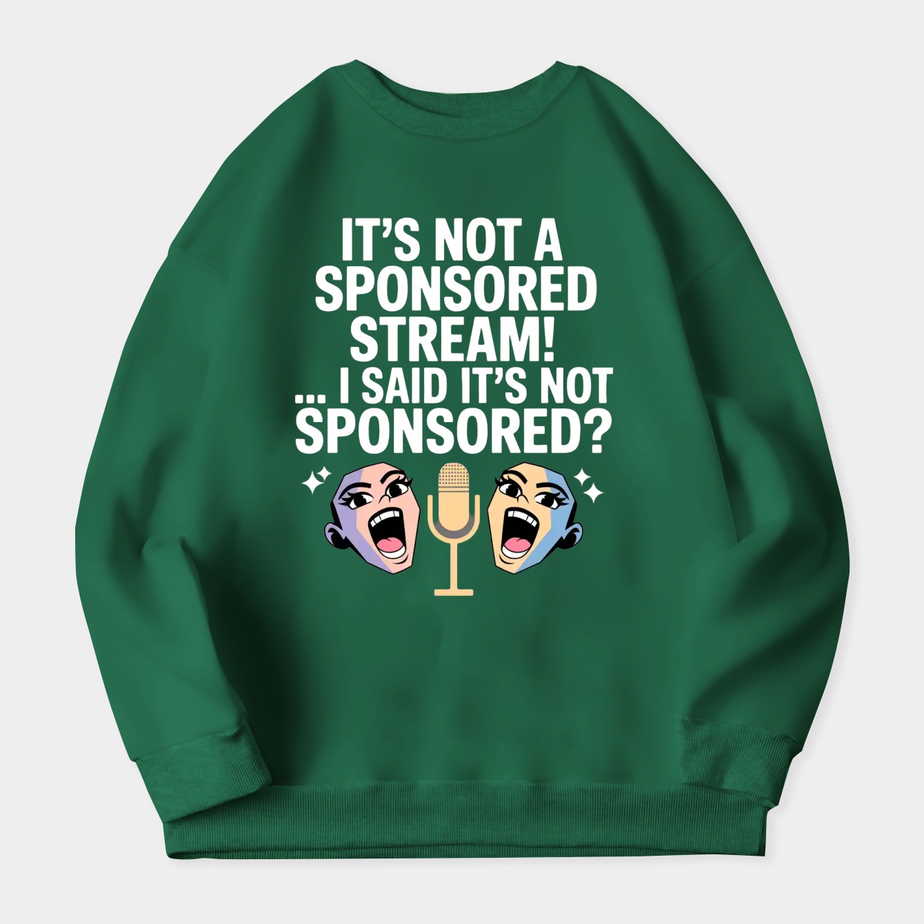 Not A Sponsored Stream Shenanigans Women's Crewneck Sweatshirt