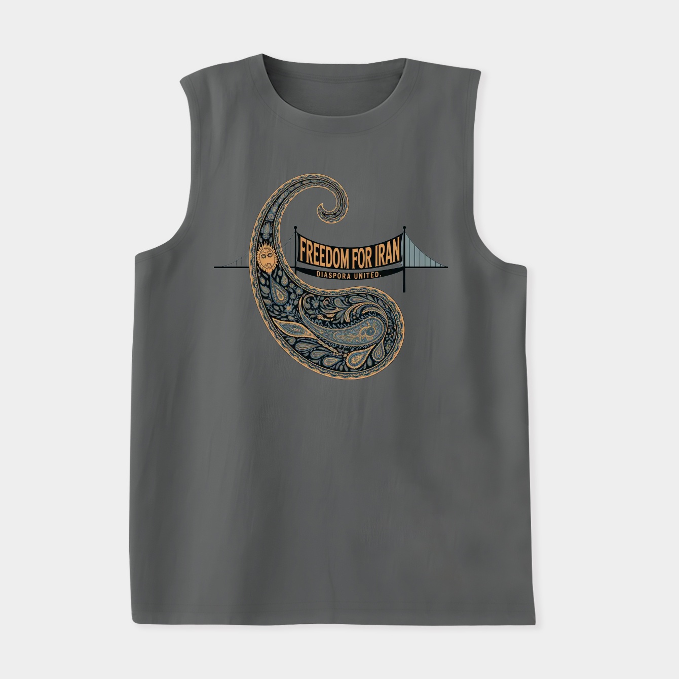 Freedom for Iran Paisley Emblem Women's Soft Tank Top