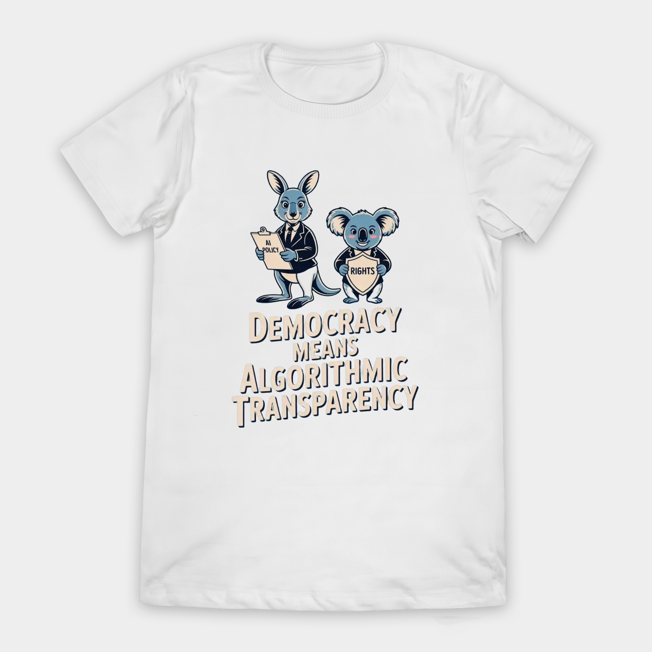 Democracy Means Algorithmic Transparency Women's T-Shirt
