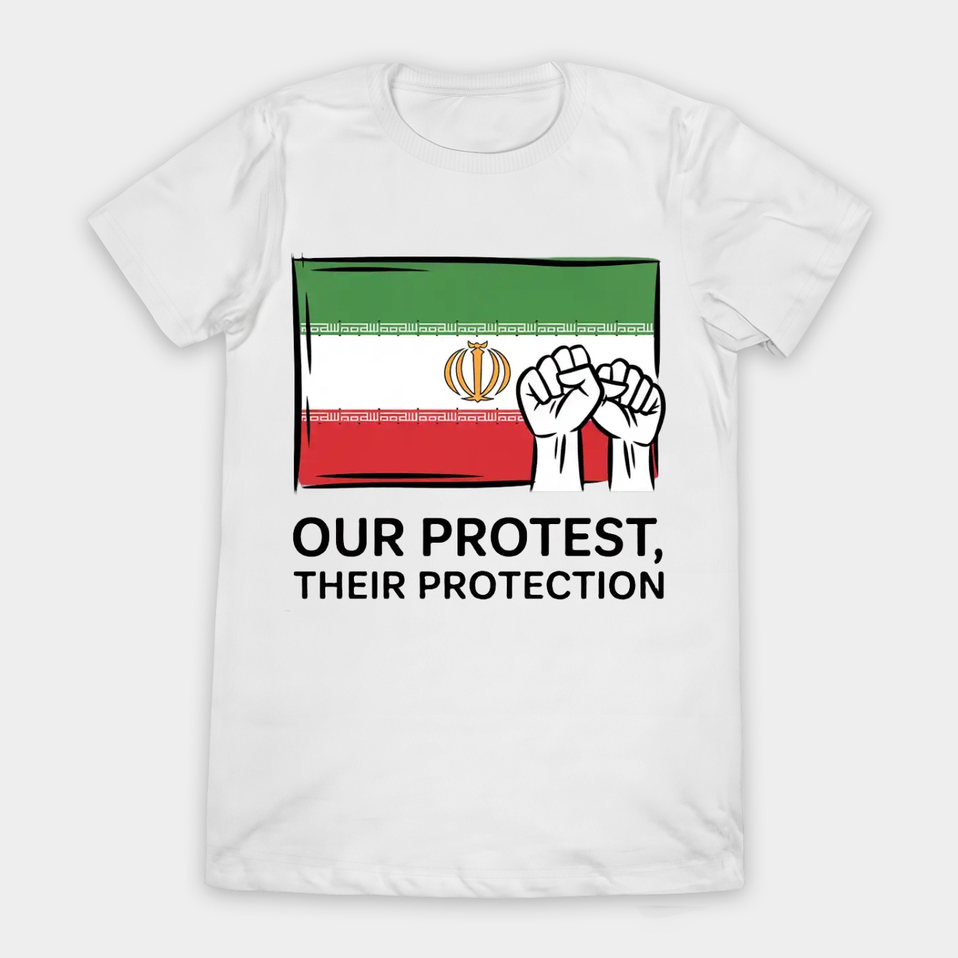 Iran Lion Flag of Protest Women's T-Shirt