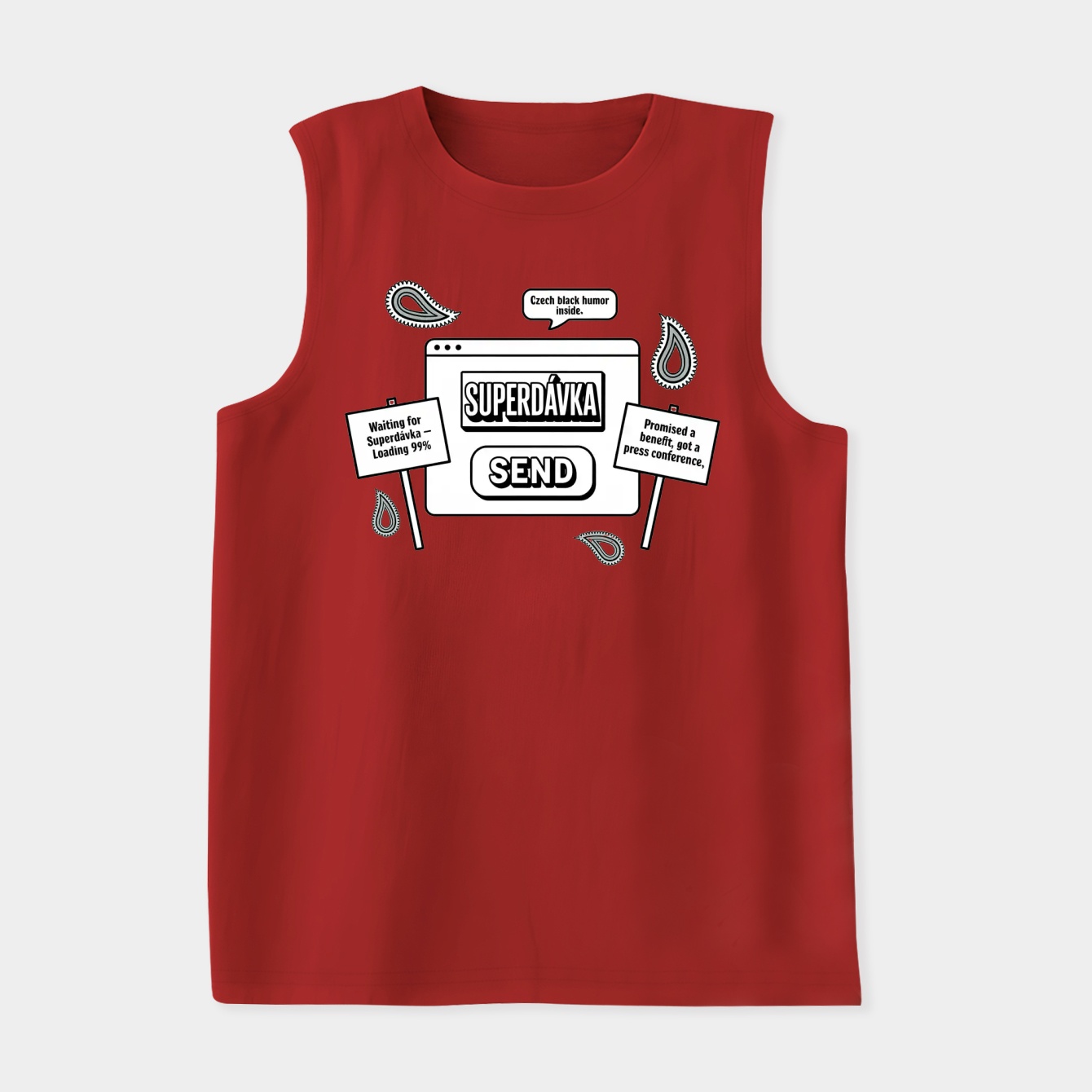 Superdávka Czech Black Humor Browser Women's Soft Tank Top