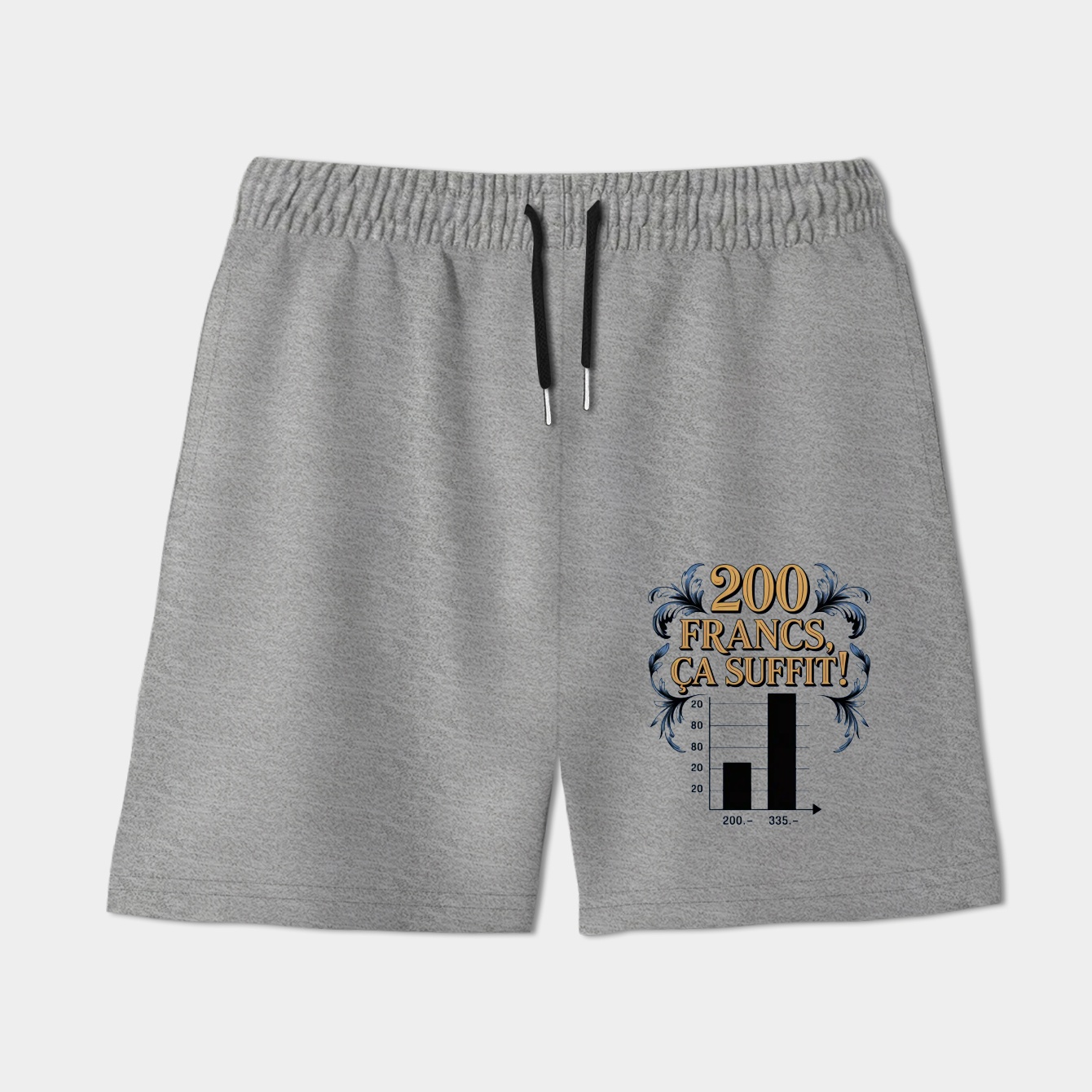 Baroque “200 Francs” Protest Chart Women's Shorts