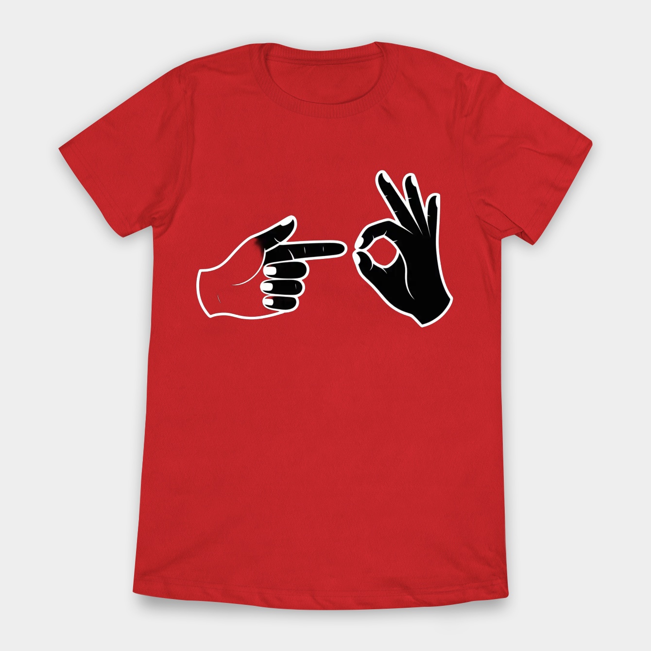 Finger in Hole Hand Emoji - Suggestive Sex Innuendo Women's T-Shirt