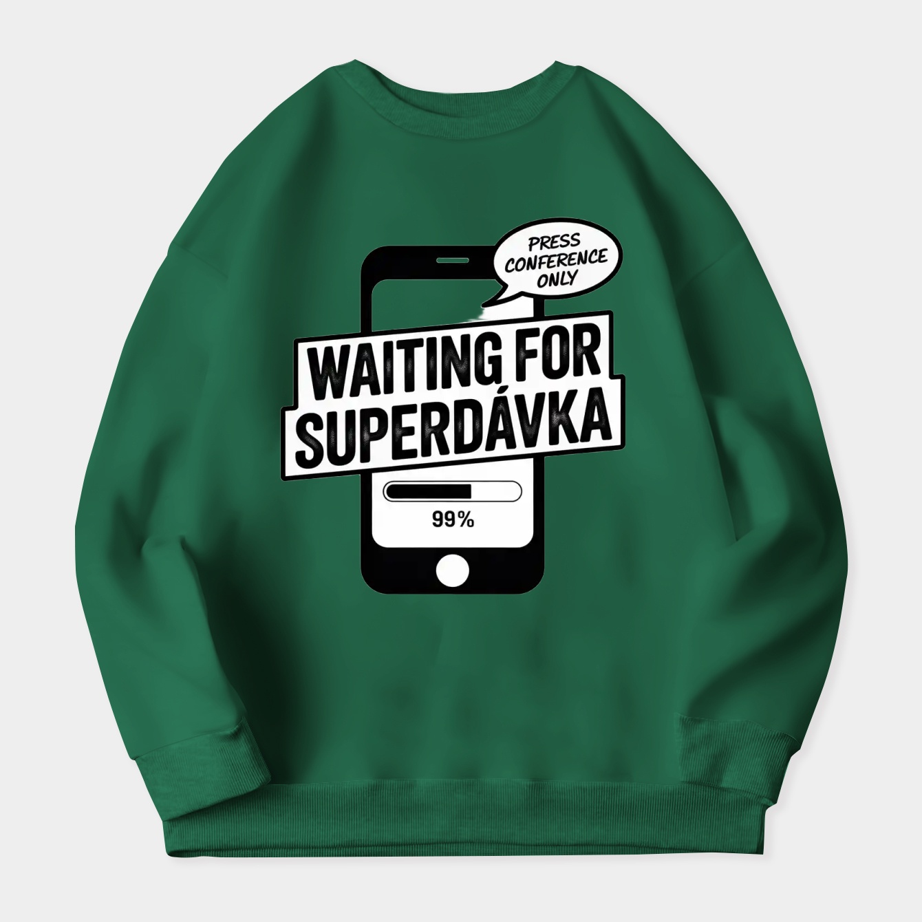Waiting for Superdávka Loading Women's Crewneck Sweatshirt