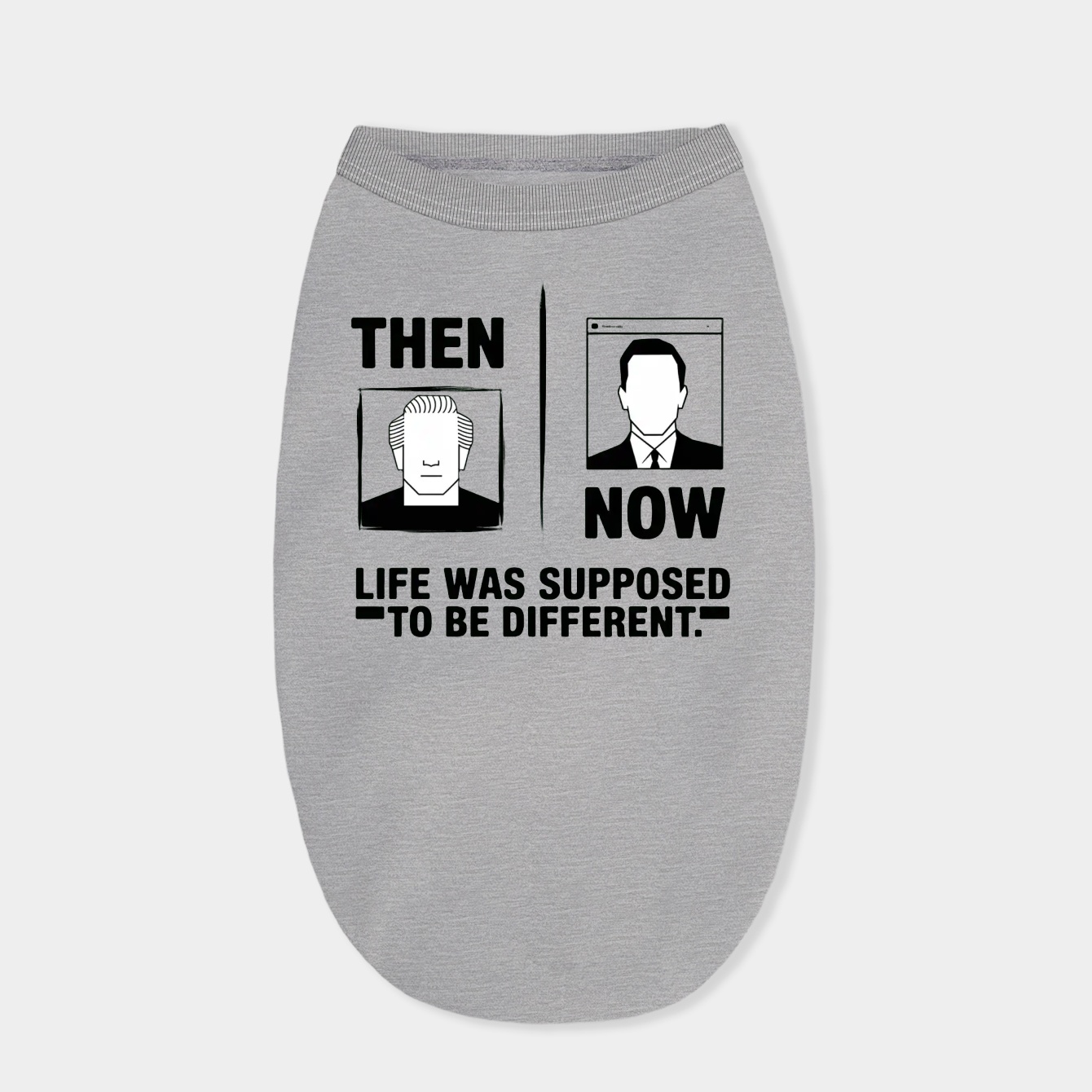 Then vs Now: Different Life Dog Shirt