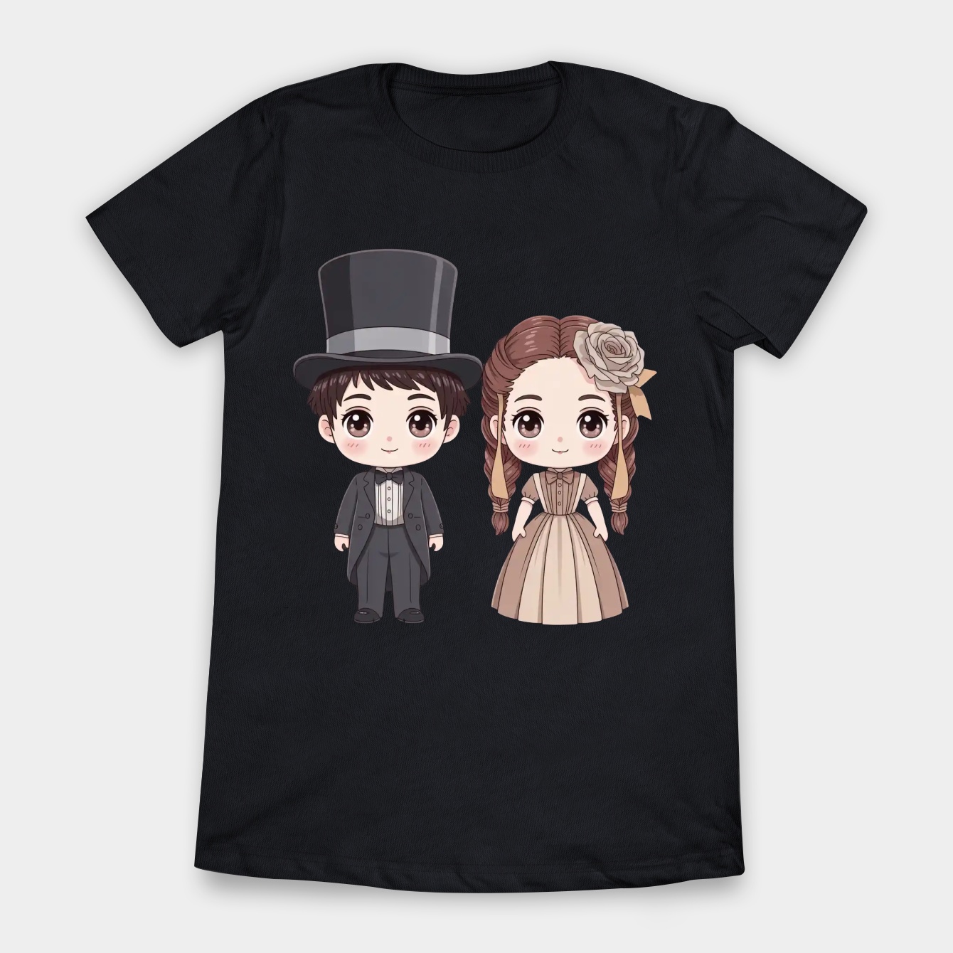 Cute Victorian Kawaii Couple Women's T-Shirt