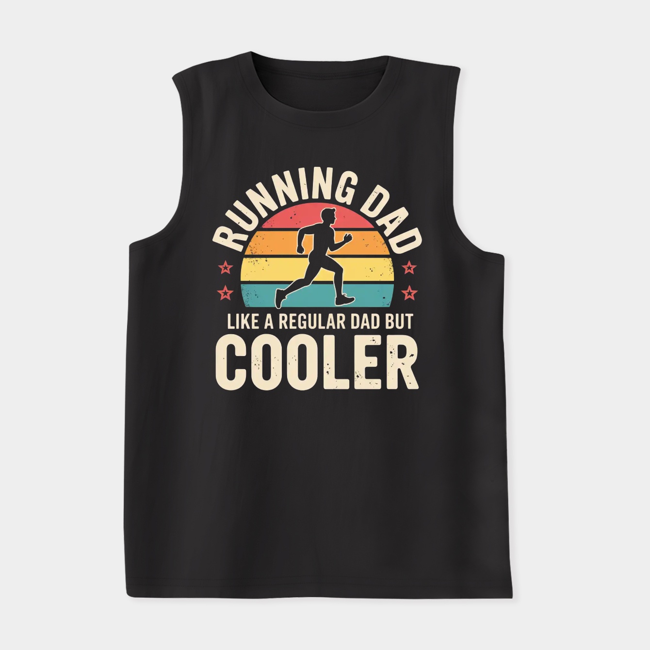 Running Dad Like A Regular Dad But Cooler Retro Women's Soft Tank Top