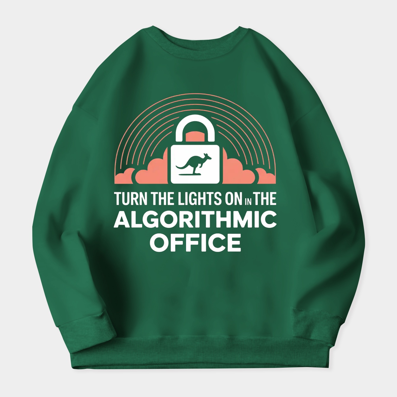 Algorithmic Office Awakening Padlock Women's Crewneck Sweatshirt