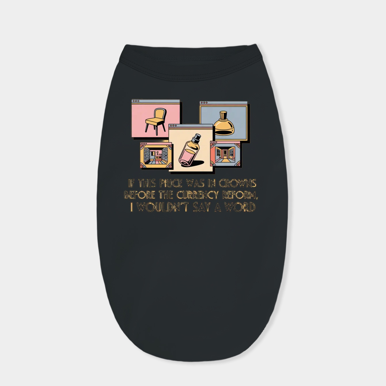 Bizarre Online Bargain Ads Collage Dog Shirt