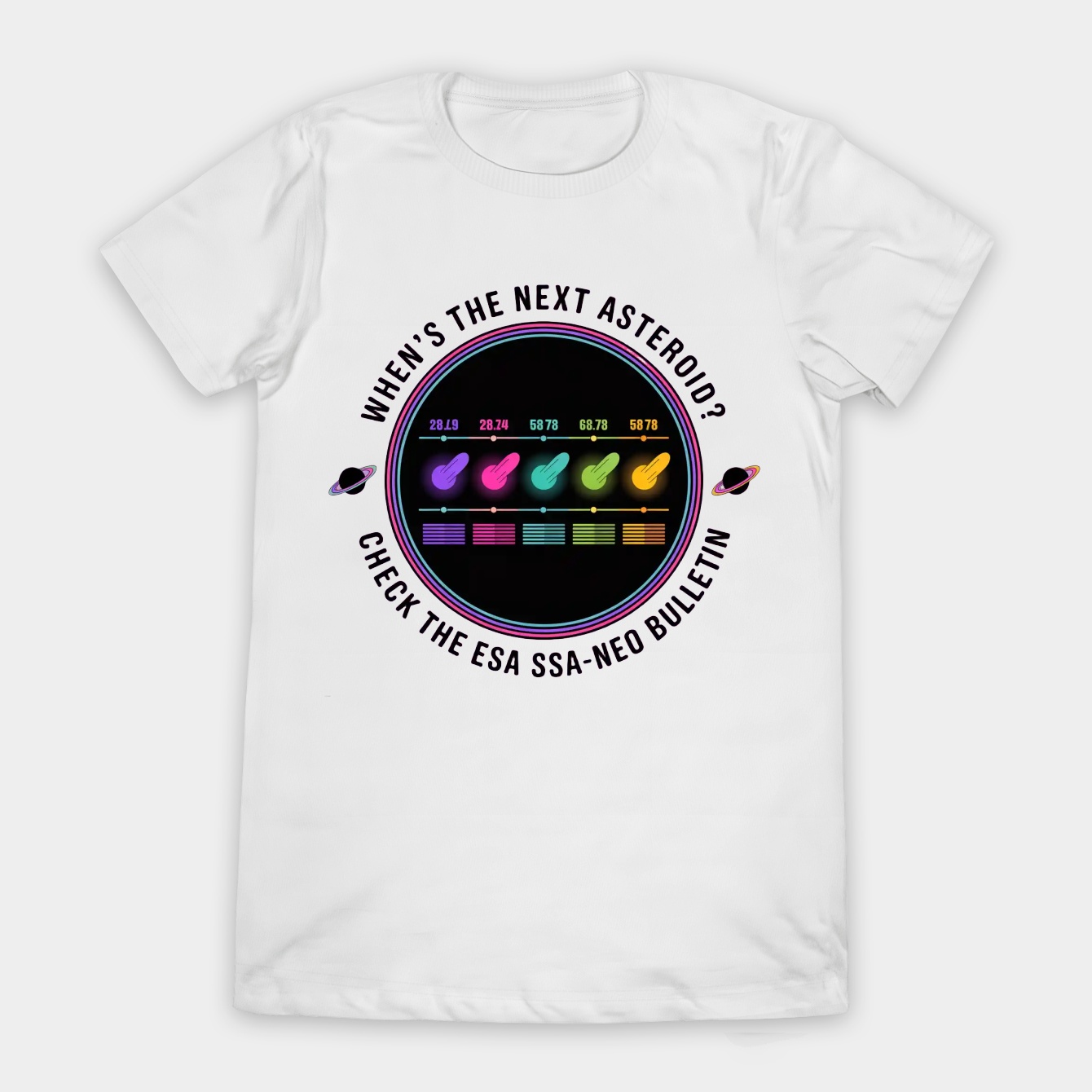 Vaporwave Asteroid Impact Timeline Women's T-Shirt