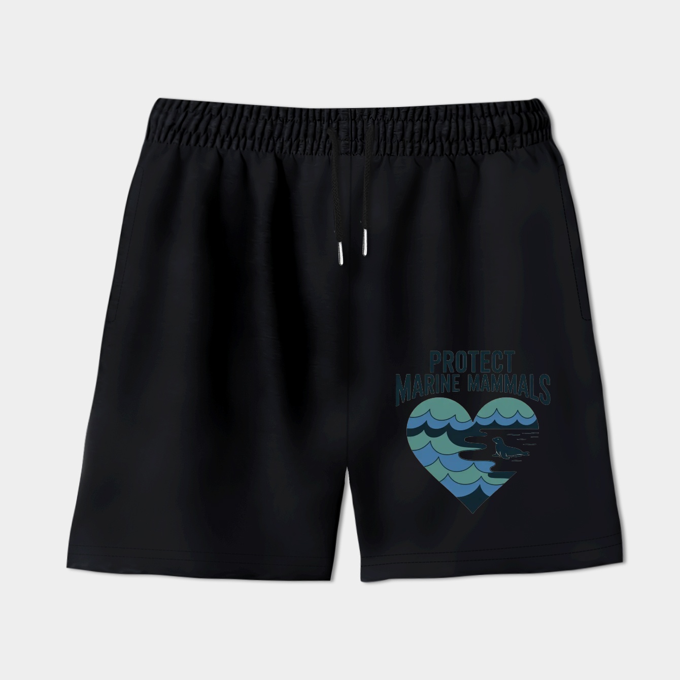 Protect Marine Mammals Heart Waves Women's Shorts