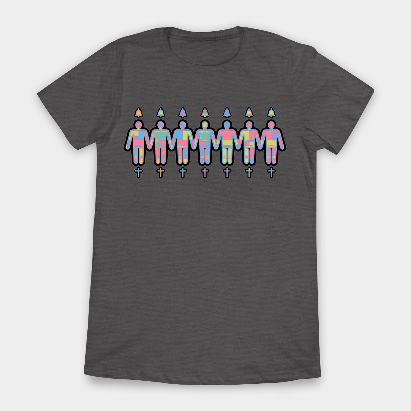 Fluorescent Unity Chain of Seven Women's T-Shirt