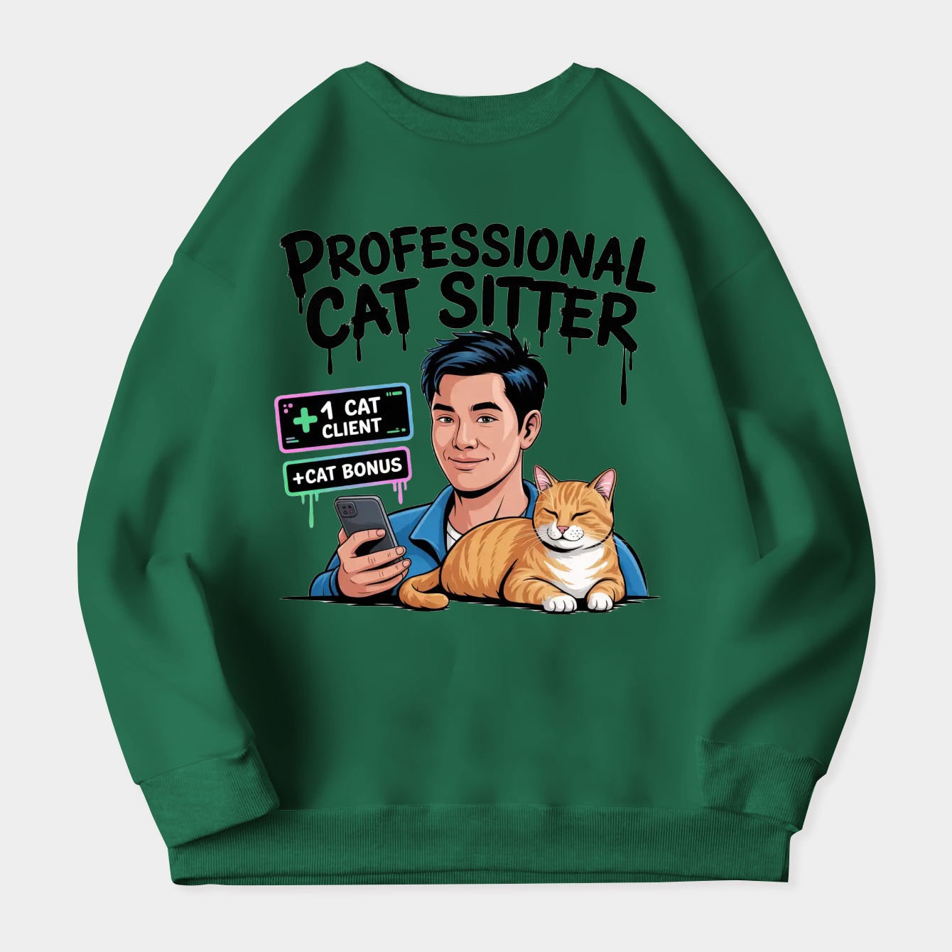 Professional Cat Sitter Vibes Women's Crewneck Sweatshirt