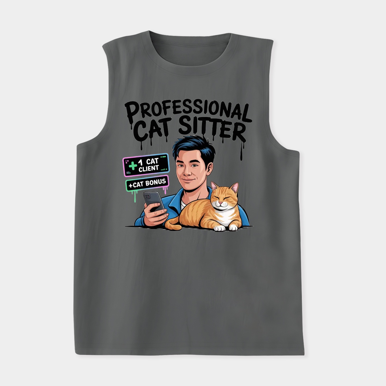 Professional Cat Sitter Vibes Women's Soft Tank Top