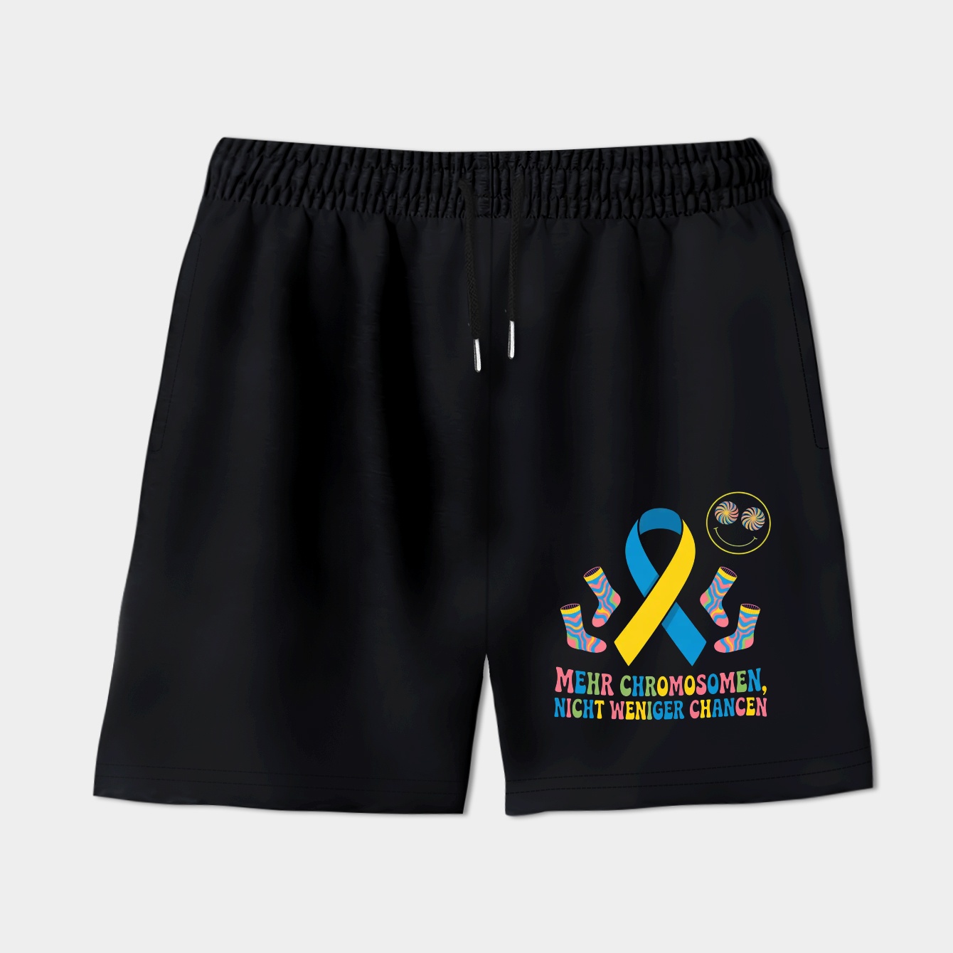 Psychedelic Down Syndrome Pride Ribbon Women's Shorts