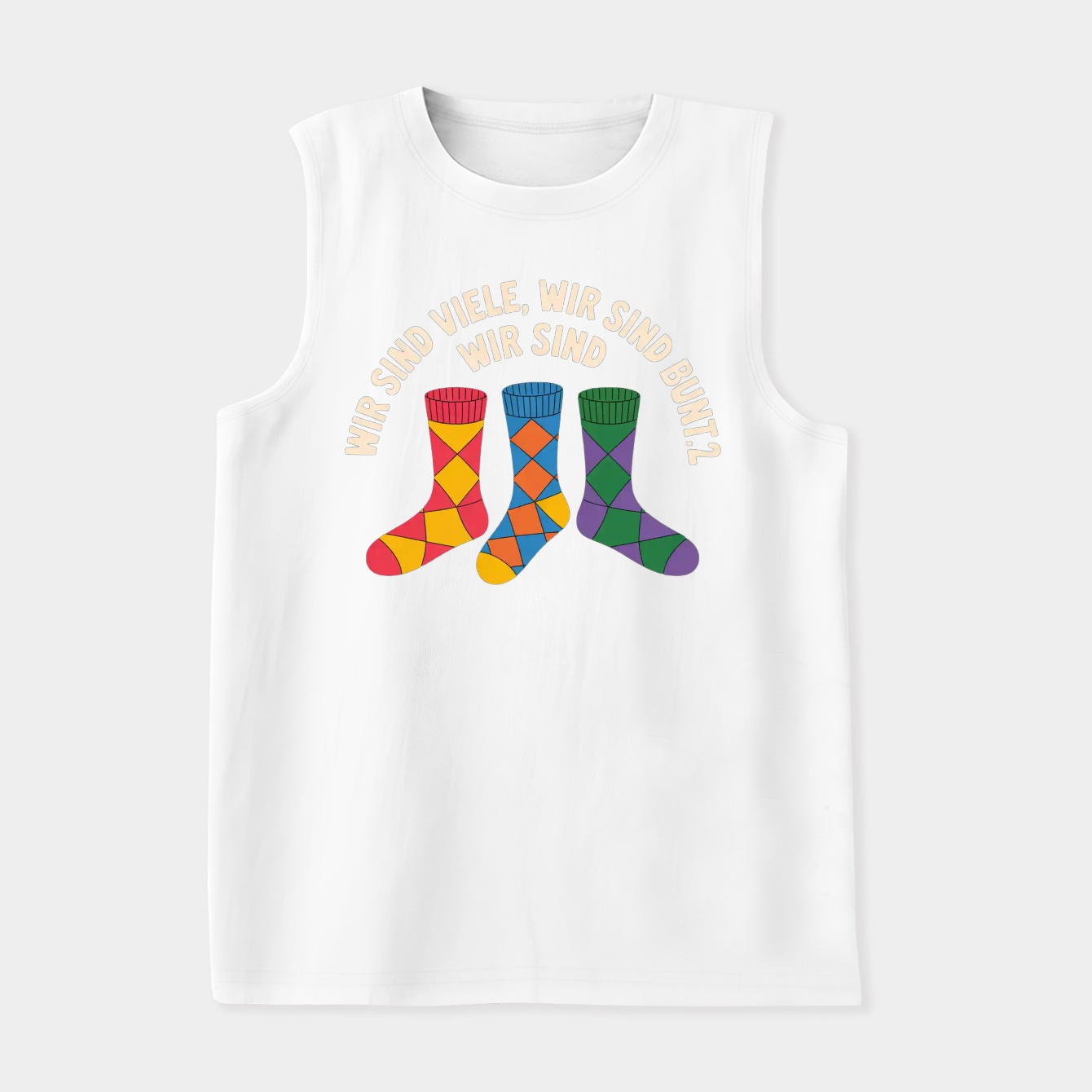 Colorful Argyle Socks of Unity Women's Soft Tank Top