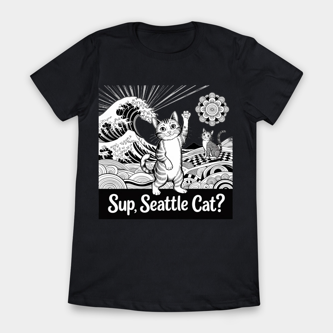 'Sup, Seattle Cat? Zendoodle Women's T-Shirt