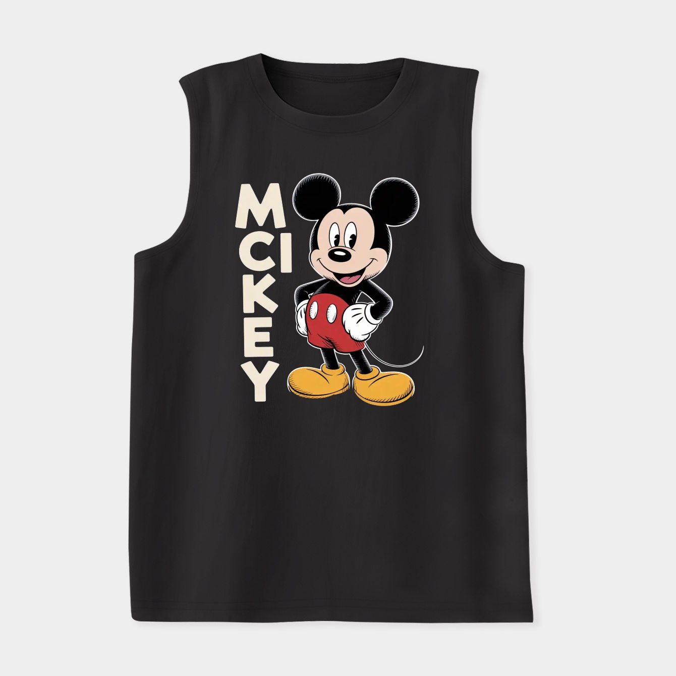 Mickey Mouse Charcoal Mickey Women's Soft Tank Top