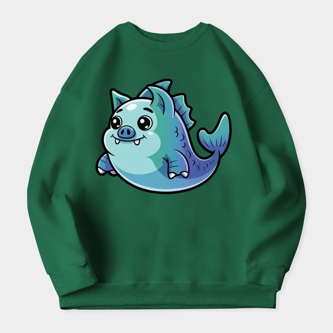 Duke Fishron Cute Women's Crewneck Sweatshirt