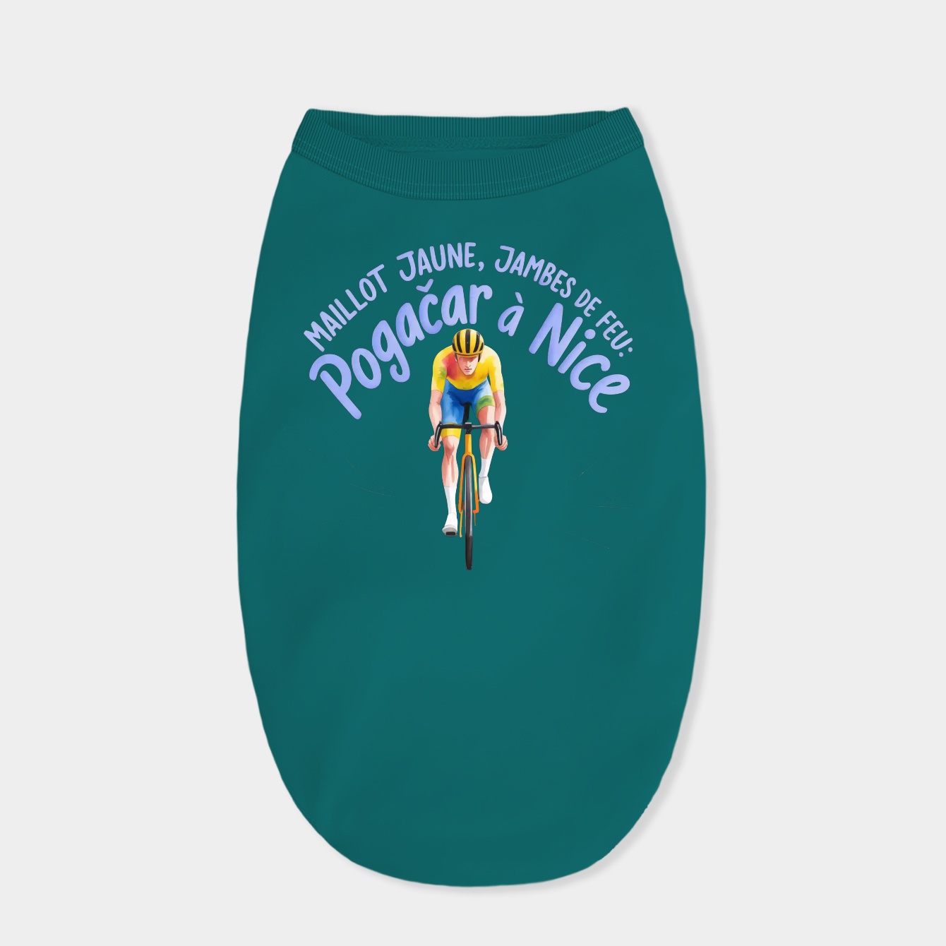Pogačar Maillot Jaune Fire Climb Dog Shirt