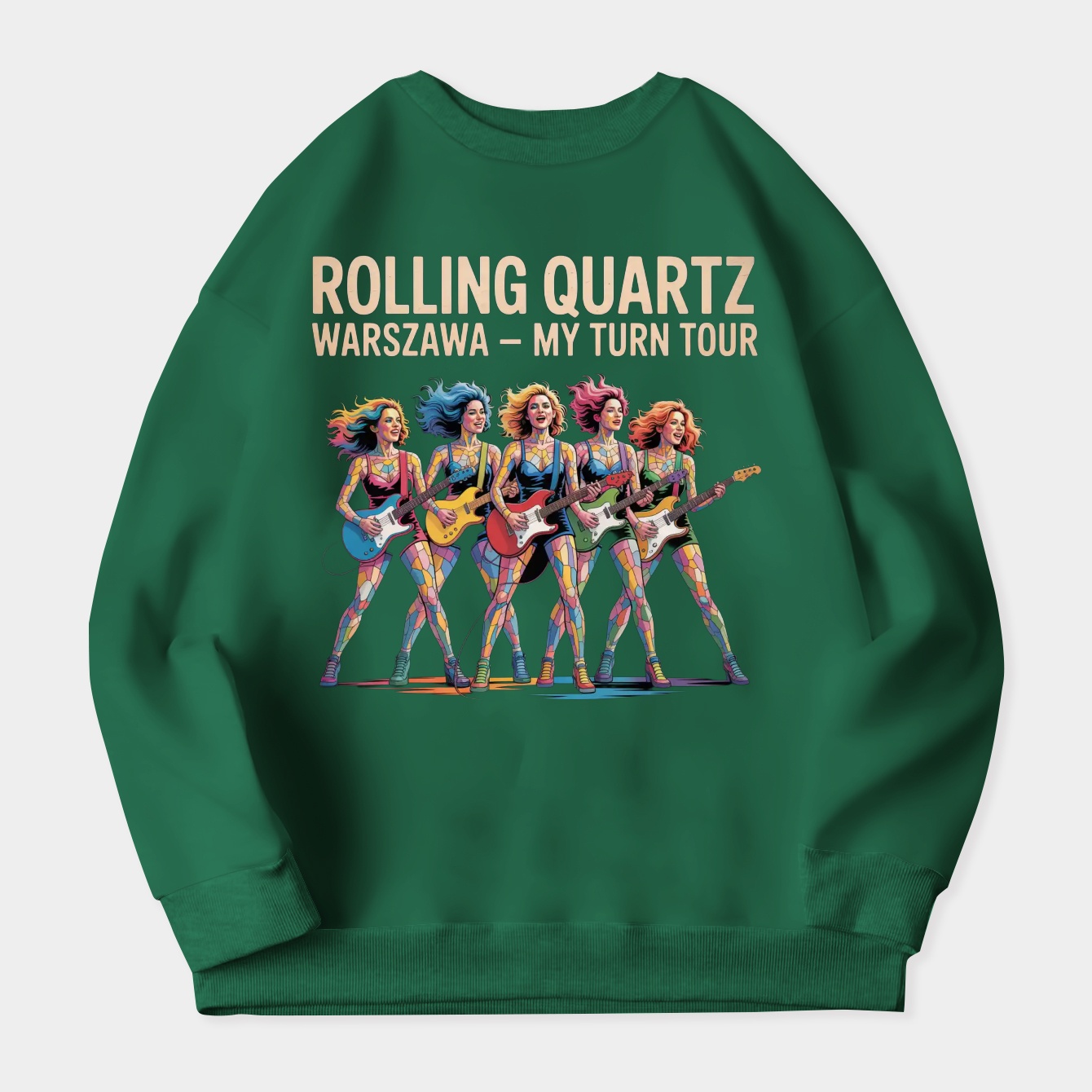 Rolling Quartz Live Mosaic Rock Women's Crewneck Sweatshirt