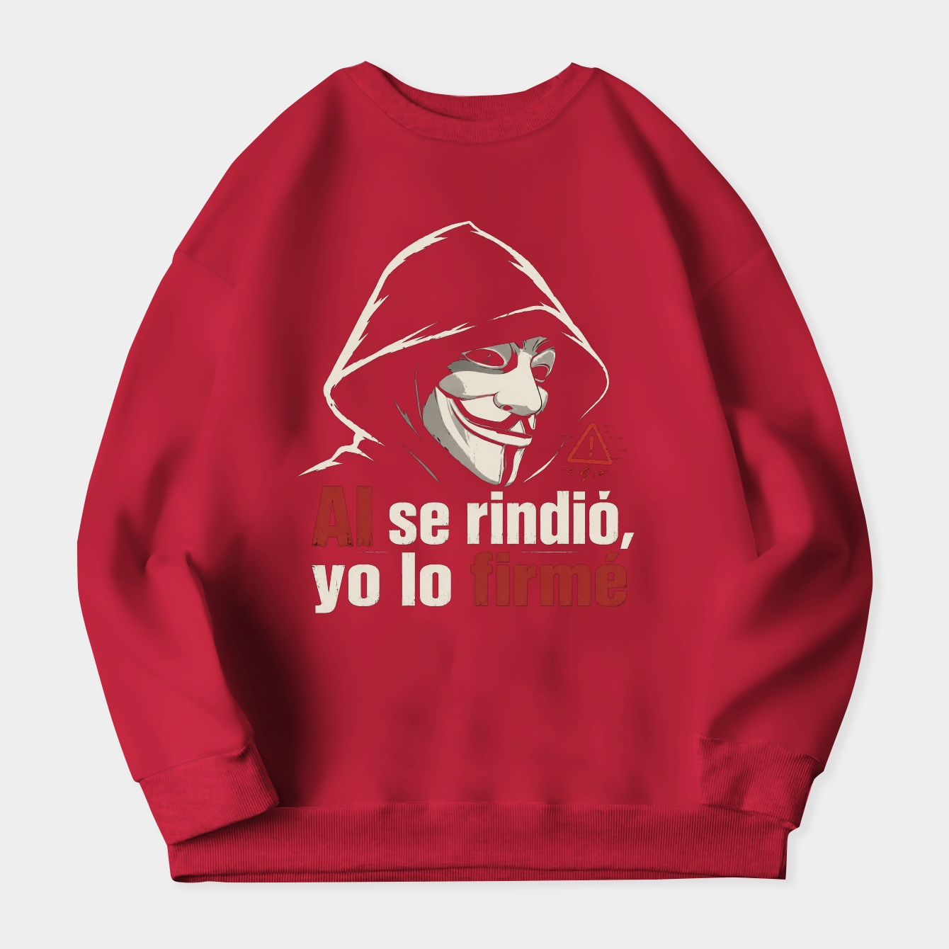 Hooded Mask Manifesto Women's Crewneck Sweatshirt