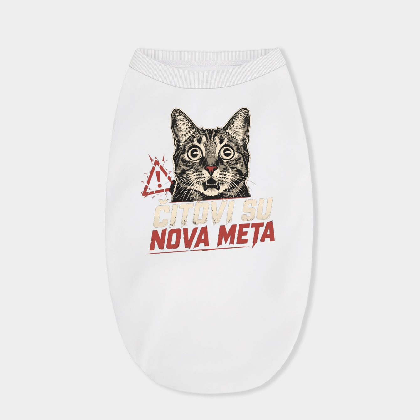 Shocked Cat Cheat Clip Dog Shirt