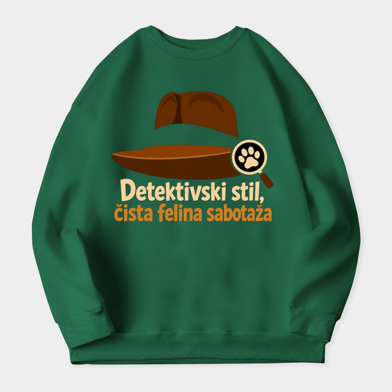 Blackout Fedora, Crisp Style Women's Crewneck Sweatshirt